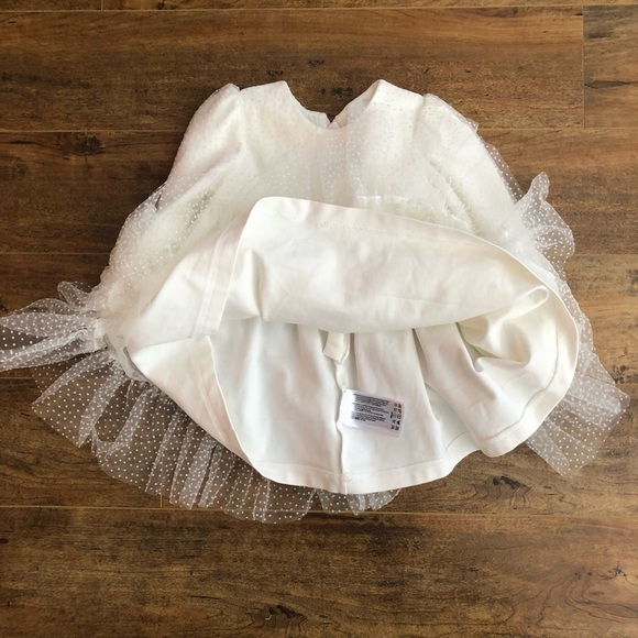 Abel & Lula Plumeti Cream Dot Tulle Dress Cream Baby Toddler 36M - Picture 8 of 9